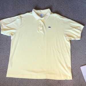 LACOSTE yellow short sleeve polo